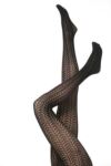 Ladies 1 Pair Elle Anastasia Woollen Lacy Tights In 2 Colours