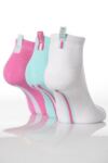 Ladies 3 Pair Elle Cushion Foot Trainer Liner With Tag And Stripe In 2 Colours