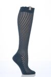 Ladies 1 Pair Urban Knits Diagonal Pattern Knee High Socks In 3 Colours