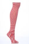Ladies 1 Pair Urban Knits Space Dyed On The Knee Socks In 3 Colours