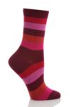 Ladies 1 Pair Falke Block Colour Cotton Socks In 3 Colours