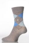 Ladies 1 Pair Burlington Original Cotton Mix Argyle Sock In 18 Colours