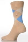 Mens 1 Pair Burlington Original Cotton Mix Argyle Sock In 19 Colours
