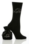 Ladies 1 Pair Elle Diamante Socks In a Bag Gift Set In 4 Designs