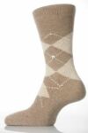 Mens 1 Pair Burlington 80% Cashmere Argyle Sock In 4 Colours