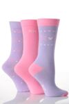 Ladies 3 Pair Elle Patterned Socks In 8 Colours