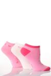 Ladies 3 Pair Elle Patterned Cotton Trainer Liners In 4 Colours