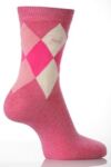Ladies 2 Pair Pringle Chloe Diamond Argyle Patterned Sock In 5 Colours