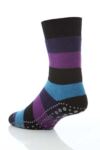 Mens 1 Pair Falke Stripy Homepad Socks In 3 Colours