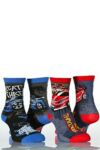Boys 2 Pair HotWheels Too Cool For Fuel Spin & Speed MotorSports Socks