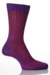 Mens 1 Pair Falke Shadow 100% Fil d'Ecosse Cotton Ribbed Socks In 13 Colours