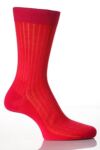 Mens 1 Pair Falke Shadow 100% Fil d'Ecosse Cotton Ribbed Socks In 9 Colours