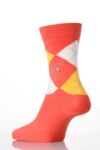Ladies 1 Pair Burlington Original Cotton Mix Argyle Sock In 23 Colours