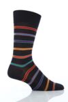 Mens 1 Pair Peter Jones Cotton Angel Striped Socks In Navy