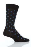 Mens 1 Pair Peter Jones Cotton Stanmore Spotty Socks In Black