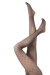 Ladies 1 Pair Elle Daisy Patterned Fishnet Tights