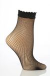 Ladies 1 Pair Trasparenze Idra Fishnet Ankle High Socks In 2 Colours
