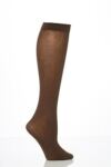 Ladies 1 Pair Trasparenze Liscio Plain Cotton Knee High Socks In 6 Colours
