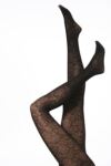 Ladies 1 Pair Falke Katherine Patterned Opaque Tights