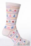 Ladies 1 Pair Hot Sox Happy Birthday Socks
