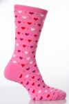 Ladies 1 Pair Hot Sox Heart & Dot Sock In 2 Colours