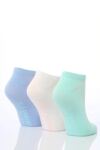 Ladies 3 Pair Elle Organic Cotton Trainer Liners In 4 Colours