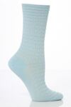 Ladies 1 Pair Levante 100% Cotton Textured Socks In 10 Colours