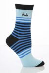 Ladies 2 Pair Pringle Claire Striped Fashion Socks In 4 Colours