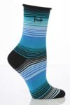 Ladies 2 Pair Pringle Rebecca Micro Stripe Fashion Socks In 5 Colours