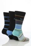 Mens 3 Pair Pringle Jedburgh Fashion Striped Socks In 4 Colours