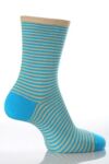 Ladies 1 Pair Levante Bright Multi Stripe Cotton Socks In 5 Colours