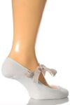 Ladies 1 Pair Jonathan Aston Ballerina Footsie With Velvet Ribbon In 2 Colours