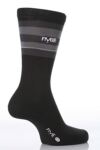 Mens 2 Pair FiveG Horizontal Stripes Trouser Socks In Fairtrade Cotton
