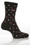 Ladies 2 Pair Pringle Carol Heart Patterned Socks In 3 Colours
