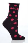 Ladies 2 Pair Pringle Nicola Polka Dot Fashion Socks In 7 Colours