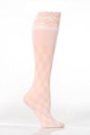 Ladies 1 Pair Levante "Zinco" Patterned Lace Top Knee Highs In 3 Colours
