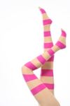 Ladies 1 Pair Jonathan Aston Bright Block Stripe Tights In 4 Colours