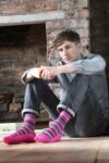 Mens 3 Pair SockShop Bamboo Stripe, Plain & Contrast Heel & Toe Socks In 2 Colours