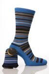 Mens 1 Pair SockShop Bamboo Stripe Socks in a Bag In 2 Colours