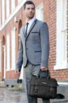 Mens Calvin Klein Nylon PC Case Trimmed In Leather In 2 Colours