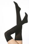 Ladies 2 Pair Elle Plain Bamboo Over The Knee Socks In 5 Colours