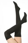 Ladies 2 Pair Elle Plain Cotton Over The Knees