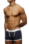 Mens Pringle Contrast Fashion Cotton Trunk Boxer Shorts In Navy Blue