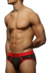 Mens Pringle Red Contrast Fashion Cotton Briefs In Black