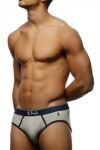 Mens Pringle Navy Contrast Fashion Cotton Briefs In Grey