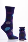 Ladies 1 Pair SockShop Bamboo Polka Dot Sock in a Bag In 2 Colours