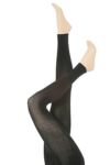 Ladies 1 Pair Elle Tights - Cotton Plain Footless In 2 Colours