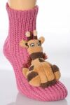 Girls 1 Pair SockShop Toy Box Socks Giraffe With Non-slip Grip