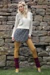 Ladies 1 Pair Elle Chunky Cable Knit Leg Warmers In 4 Colours
