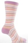 Ladies 1 Pair Elle Fine Pima Cotton Stripe Trouser Sock In 3 Colours